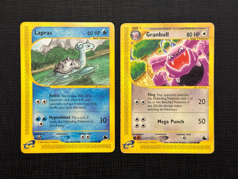 Lapras 71/144 & Granbull 61/144 Skyridge Pokemon Cards